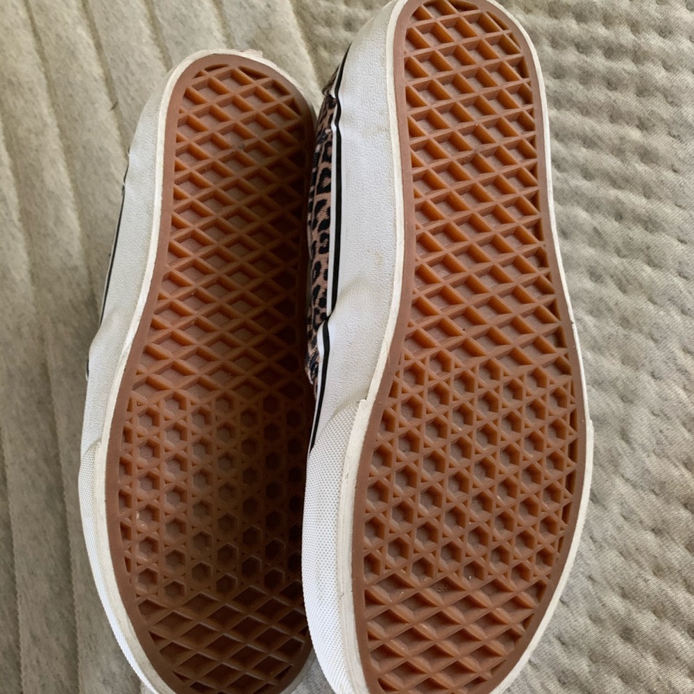 Cheetah print slip on Vans